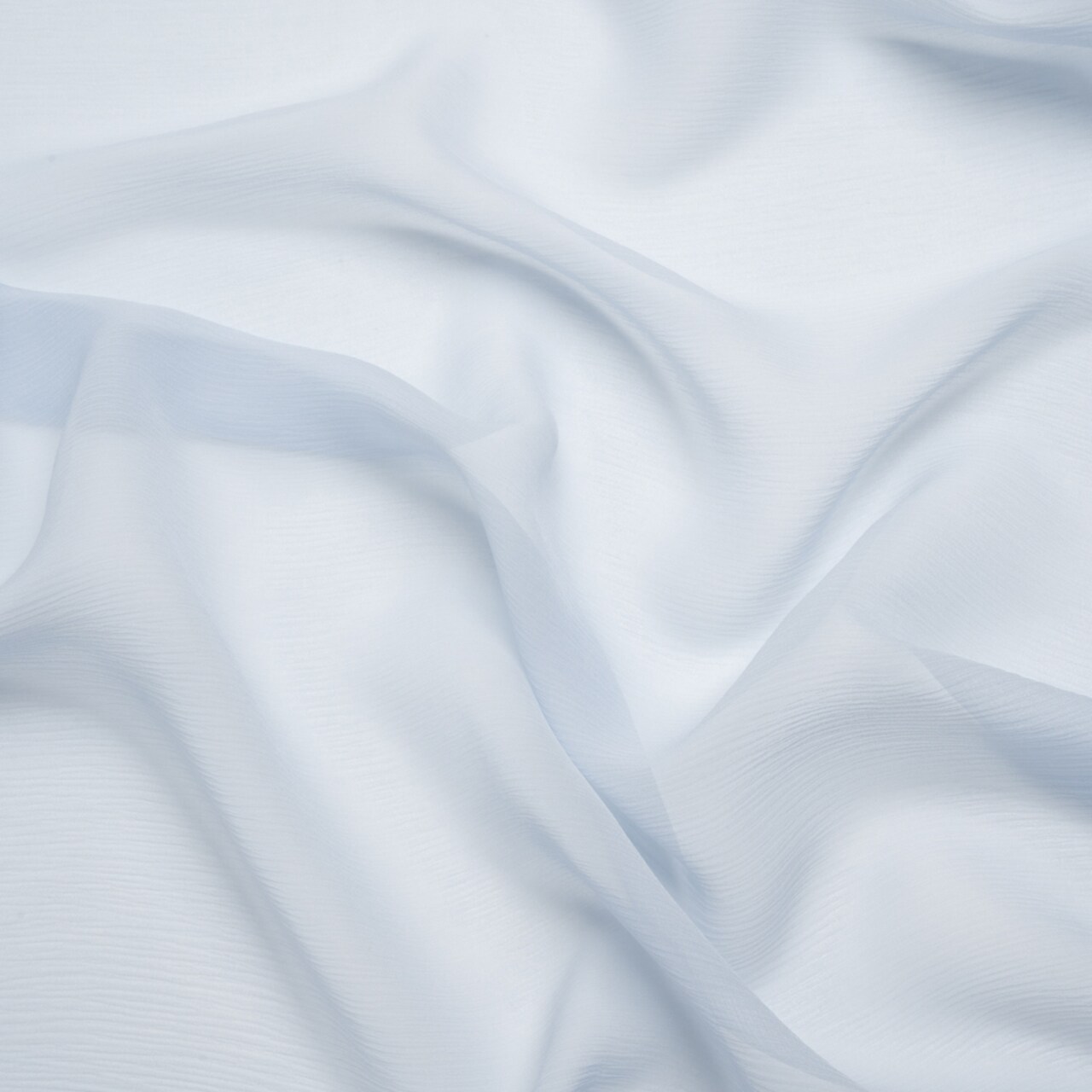1 Yard Baby Blue Crinkled Silk Chiffon Premium Collection 43 inch Width